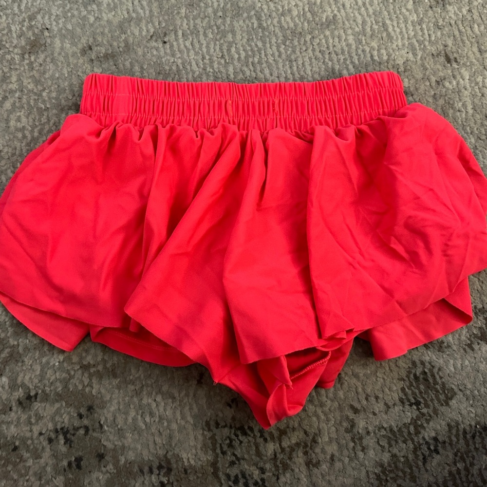 Katie J NYC Farrah Neon Mango Shorts